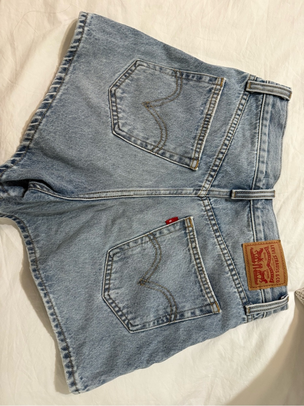 Levi's Light Blue High-Waist Denim Shorts